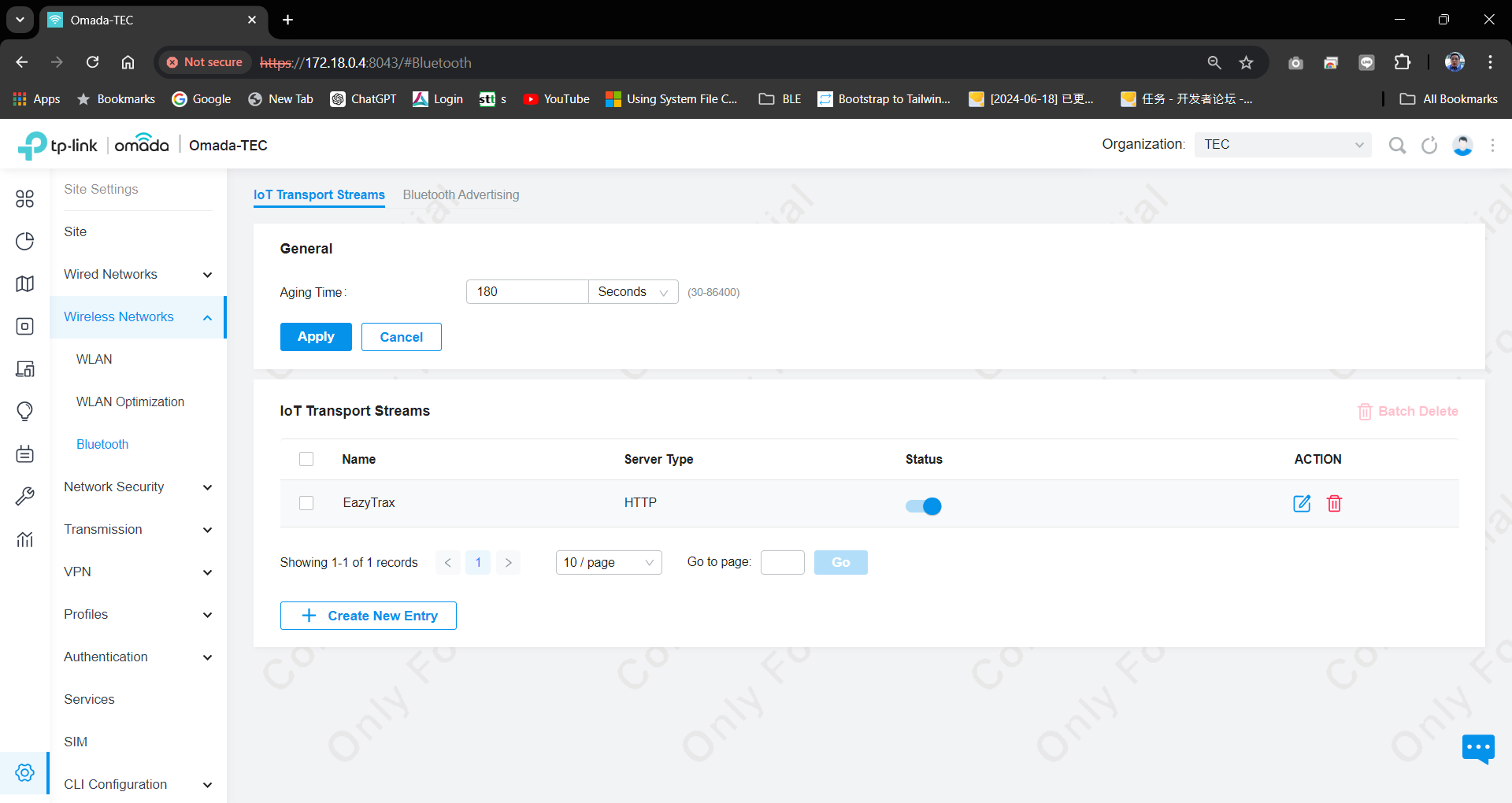 TP-Link Bluetooth Configuration